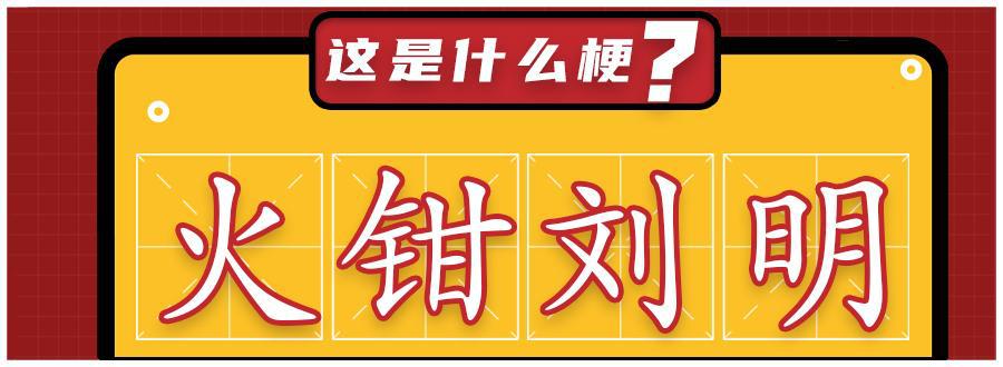 火钳刘明是什么梗 火钳刘明来源出处-阿灿说钱