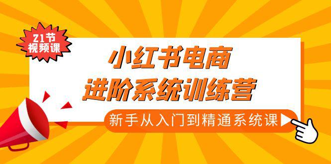 小红书电商进阶系统训练营:新手从入门到精通系统课(21节视频课) 小红书电商进阶系统训练营:新手从入门到精通系统课(21节视频课)