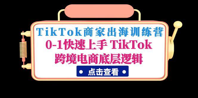 TikTok商家出海训练营:0-1快速上手 TikTok跨境电商底层逻辑 TikTok商家出海训练营:0-1快速上手 TikTok跨境电商底层逻辑