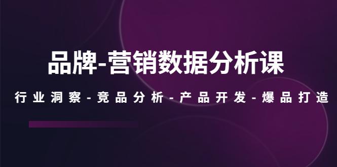 品牌-营销数据分析课,行业洞察-竞品分析-产品开发-爆品打造 品牌-营销数据分析课,行业洞察-竞品分析-产品开发-爆品打造