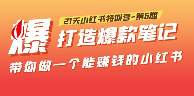 21天小红书特训营-第6期,打造爆款笔记,带你做一个能赚钱的小红书! 21天小红书特训营-第6期,打造爆款笔记,带你做一个能赚钱的小红书!