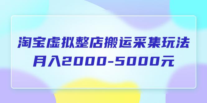 淘宝虚拟整店搬运采集玩法分享课:月入2000-5000元(5节课) 淘宝虚拟整店搬运采集玩法分享课:月入2000-5000元(5节课)