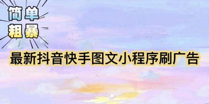 【简单粗暴】收费5980的最新抖音快手小程序掘金（详细教程）-阿灿说钱