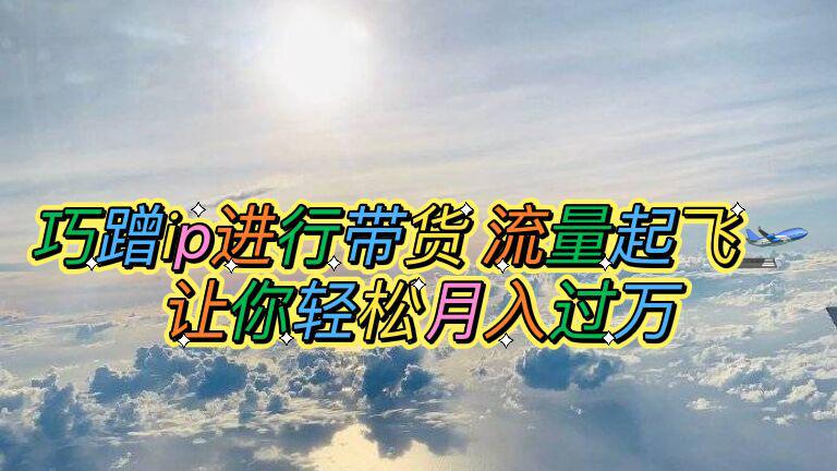 巧蹭ip进行带货，流量起飞，让你轻松月入过万【脚本+素材】-阿灿说钱