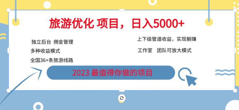 7.22旅游项目最新模式，独立后台+全国35+线路，日入5000+【揭秘】-阿灿说钱