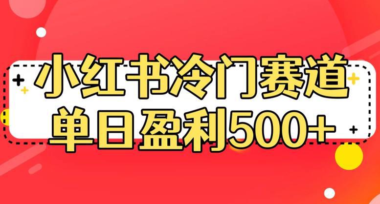 小红书冷门赛道,单日盈利500 【揭秘】
