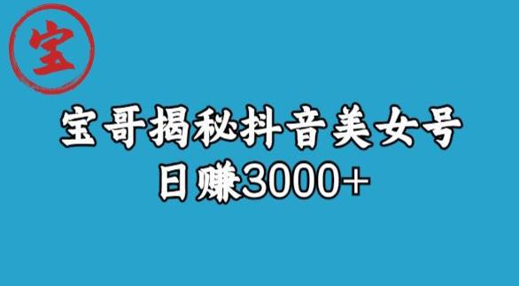 宝哥揭秘抖音美女号玩法,日赚3000 【揭秘】