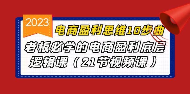 电商盈利-思维10步曲，老板必学的电商盈利底层逻辑课（21节视频课）-阿灿说钱