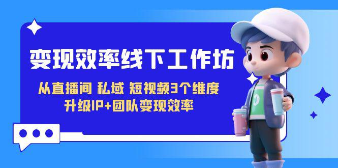 图片[1]-变现-效率线下工作坊，从直播间、私域、短视频3个维度 升级IP+团队变现效率-阿灿说钱