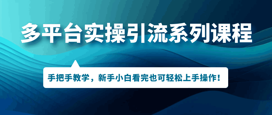 图片[1]-引爆多平台引流技巧大揭秘！手把手教学，让你轻松掌握引流操作！-阿灿说钱