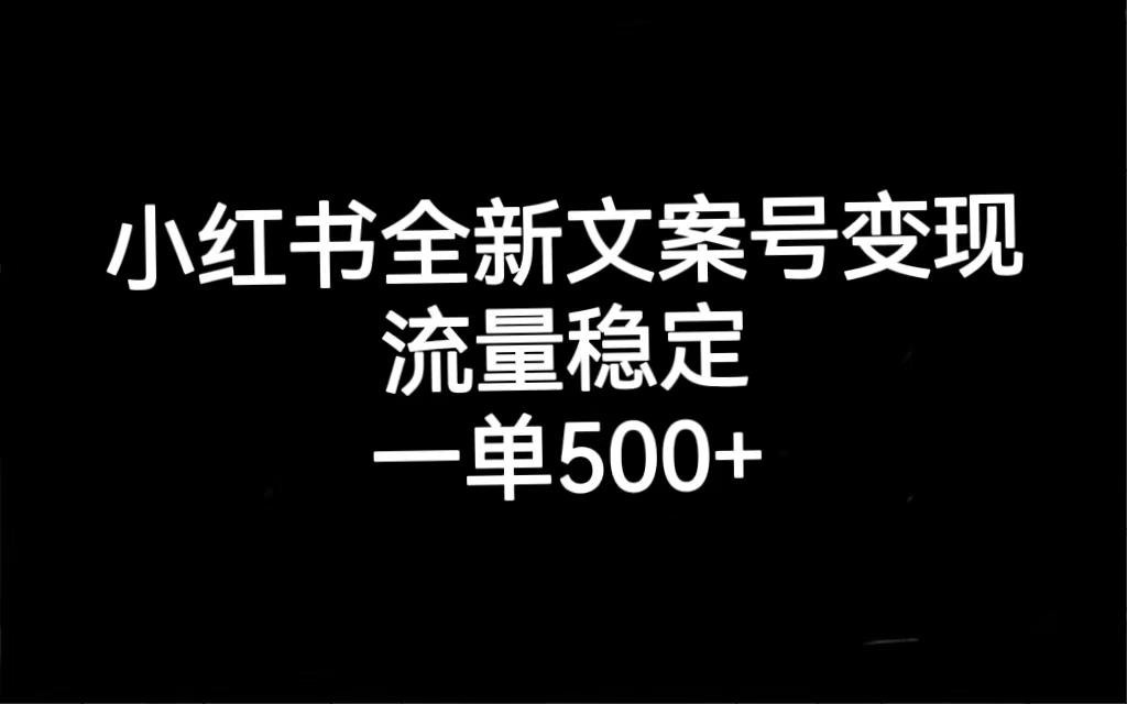 小红书全新文案号变现,流量稳定,一单收入500+-阿灿说钱