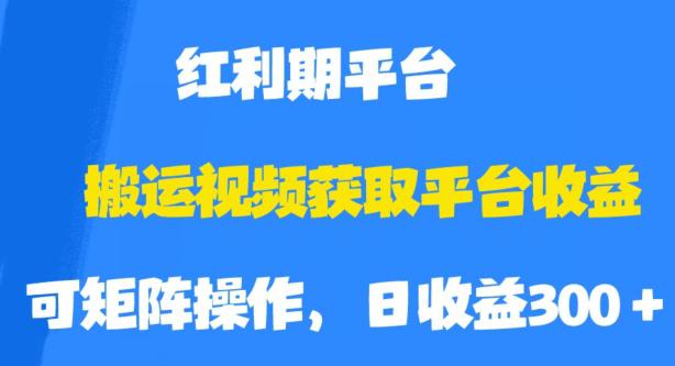 揭秘搬运视频获取平台收益的绝招，红利期如何轻松收割！-阿灿说钱