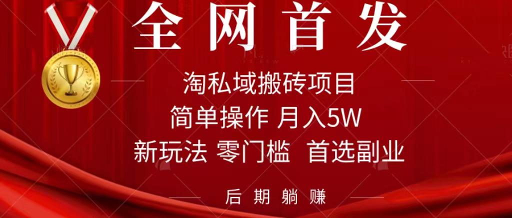 淘私域搬砖项目,利用信息差月入5W,每天无脑操作1小时,后期躺赚-阿灿说钱