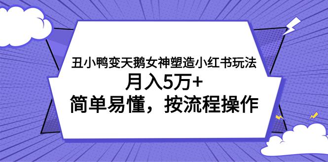 丑小鸭变天鹅女神塑造小红书玩法，月入5万+，简单易懂，按流程操作-阿灿说钱