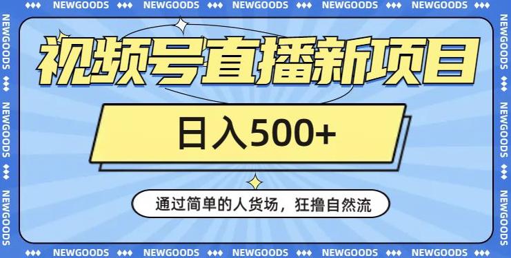 视频号直播新项目,通过简单的人货场,狂撸自然流,日入500 【260G资料】