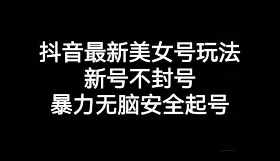 抖音最新美女号玩法,新号不封号,暴力无脑安全起号【揭秘】-阿灿说钱