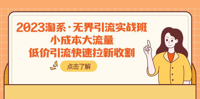 图片[1]-2023淘系·无界引流实战训练营：小成本大流量，低价引流快速拉新收割-阿灿说钱