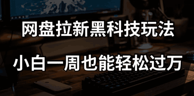 网盘拉新黑科技玩法，小白一周也能轻松过万【全套视频教程+黑科技】【揭秘】-阿灿说钱