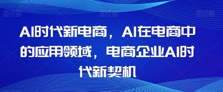AL时代新电商，AL在电商中的应用领域，电商企业AI时代新契机-阿灿说钱