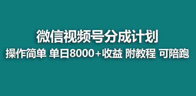 图片[1]-【蓝海】视频号创作者分成计划，薅平台收益，实力拆解每天收益 8000+玩法-阿灿说钱