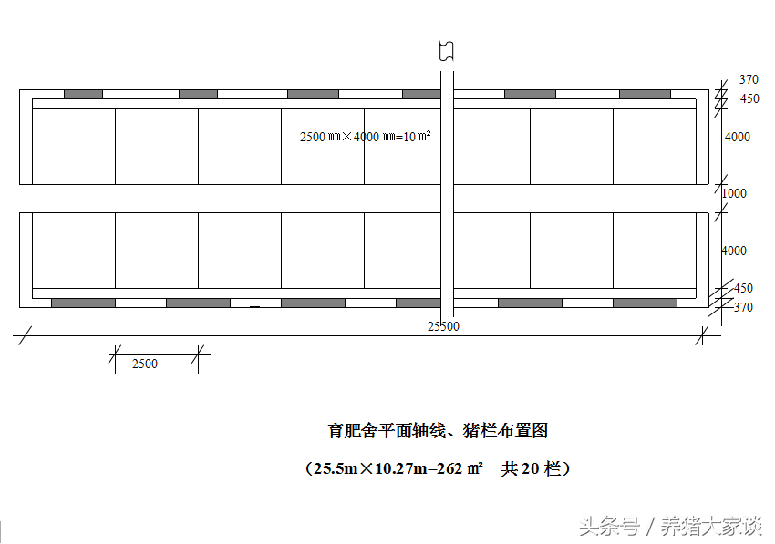 母猪养殖场建设图(20头母猪场设计参数和设计图纸) 母猪养殖场建设图(20头母猪场设计参数和设计图纸)