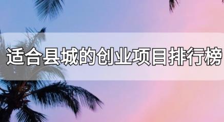 图片[1]-小县城创业项目推荐排行榜：6大机会等你来把握！-阿灿说钱