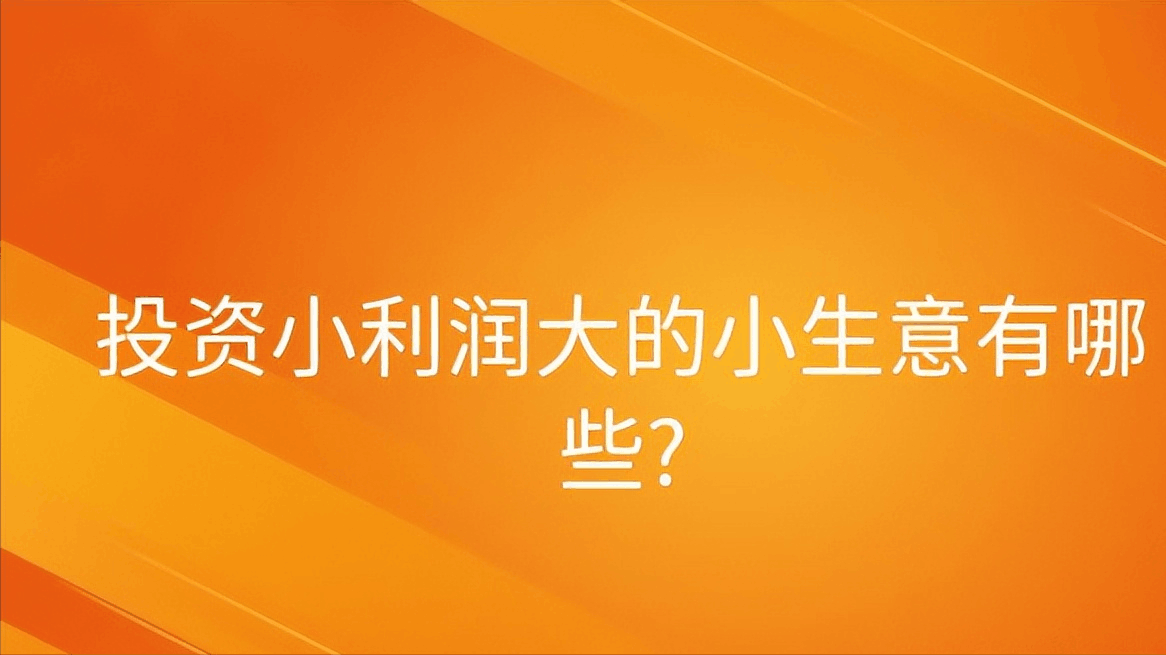 小本投资做生意(投资小利润大的小生意) 小本投资做生意(投资小利润大的小生意)