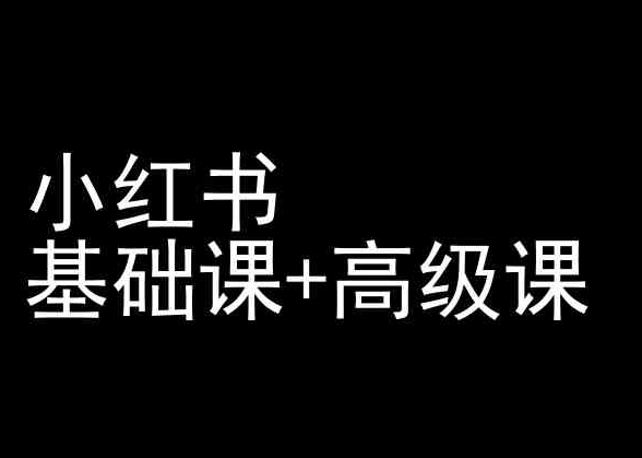 小红书基础课 高级课-小红书运营教程 小红书基础课 高级课-小红书运营教程