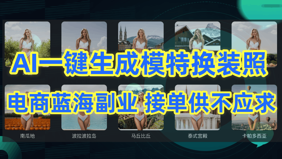 图片[1]-AI制作一键生成模特换装照，电商蓝海副业供不应求-阿灿说钱