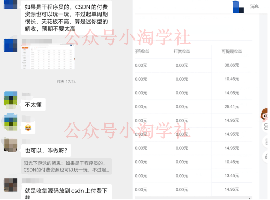 图片[1]-【小淘学社】CSDN上传付费资源赚取收益项目，实现被动收入-阿灿说钱