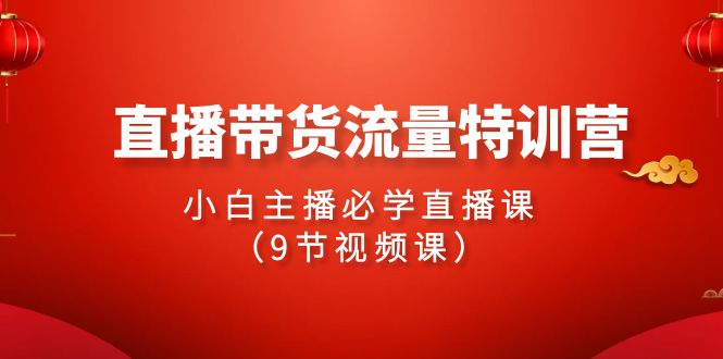 图片[1]-24年直播带货流量特训课，新手小白主播必学直播课（9节视频课）-阿灿说钱