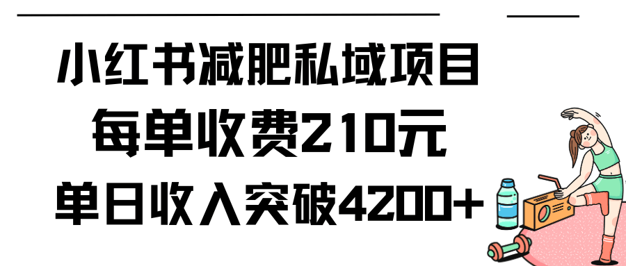图片[1]-小红书减肥私域项目每单收费210元单日成交20单，最高日入4200+-阿灿说钱