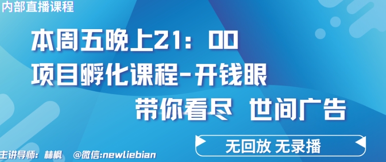 4.26日内部回放课程《项目孵化-开钱眼》赚钱的底层逻辑【揭秘】 -1 4.26日内部回放课程《项目孵化-开钱眼》赚钱的底层逻辑【揭秘】 -1