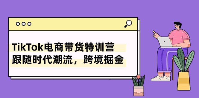 TikTok电商带货特训营,跟随时代潮流,跨境掘金(8节课)-阿灿说钱