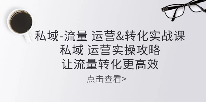 图片[1]-私域-流量 运营&转化实操课：私域 运营实操攻略 让流量转化更高效-阿灿说钱