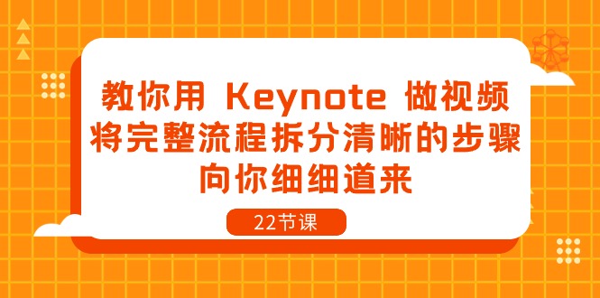 图片[1]-教你用 Keynote 做视频，将完整流程拆分清晰的步骤，向你细细道来-22节课-阿灿说钱