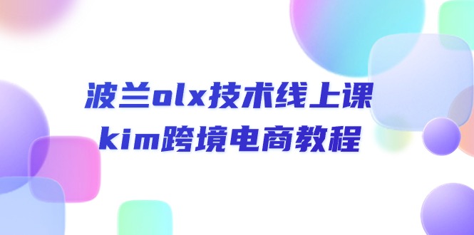 波兰olx 技术线上课，kim跨境电商教程-阿灿说钱