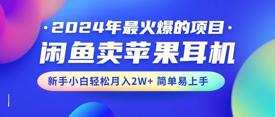 图片[1]-2024年最火爆的项目，闲鱼卖苹果耳机，新手小白轻松月入2W+简单易上手-阿灿说钱