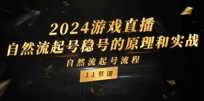 2024游戏直播-自然流起号稳号的原理和实战，自然流起号流程（11节）-阿灿说钱