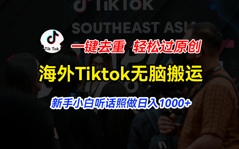 图片[1]-海外Tiktok短视频无脑搬运，一键去重轻松过原创，新手小白听话照做日入1000+-阿灿说钱