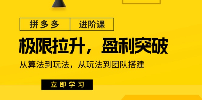 图片[1]-拼多多·进阶课：极限拉升/盈利突破：从算法到玩法 从玩法到团队搭建-18节-阿灿说钱