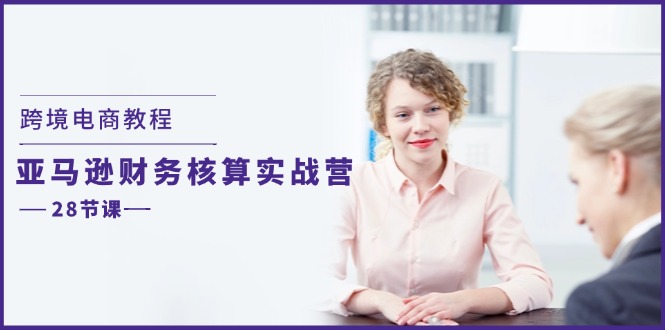 跨境电商教程：亚马逊-财务核算实战营（28节课）-阿灿说钱