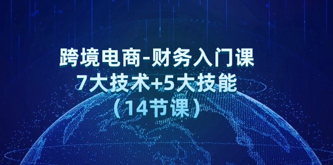 图片[1]-跨境电商-财务入门课：7大技术+5大技能（14节课）-阿灿说钱