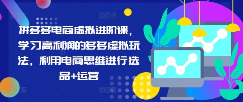 拼多多电商虚拟进阶课,学习高利润的多多虚拟玩法,利用电商思维进行选品+运营 -1 拼多多电商虚拟进阶课,学习高利润的多多虚拟玩法,利用电商思维进行选品+运营 -1