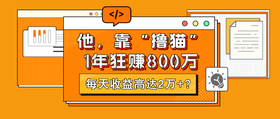 他，靠“撸猫”1年狂赚800万，每天收益高达2万+？-阿灿说钱