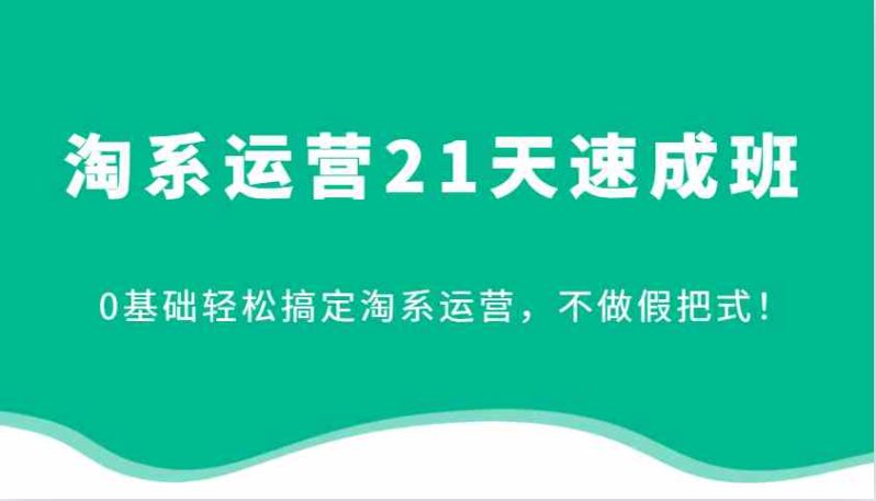 淘系运营21天速成班,0基础轻松搞定淘系运营,不做假把式! -1 淘系运营21天速成班,0基础轻松搞定淘系运营,不做假把式! -1