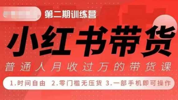 小Red书带货42天训练营 2.0版,宝妈+自由职+上班族+大学生,提高副业收入的大红利项目 -1 小Red书带货42天训练营 2.0版,宝妈+自由职+上班族+大学生,提高副业收入的大红利项目 -1