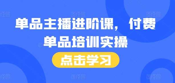 单品主播进阶课,付费单品培训实操,46节完整+话术本 -1 单品主播进阶课,付费单品培训实操,46节完整+话术本 -1