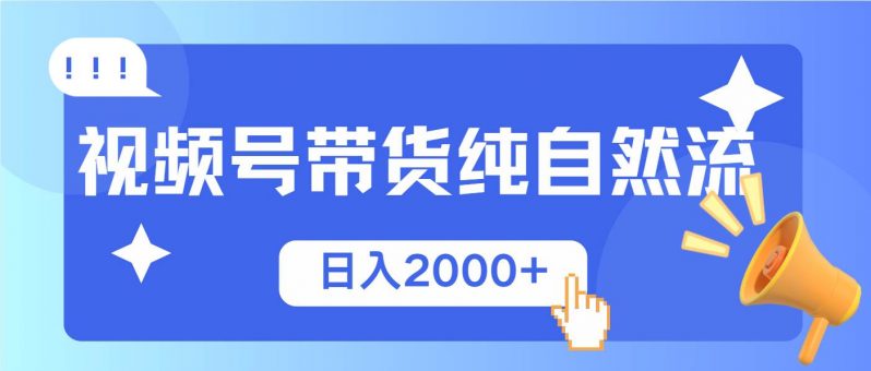 视频号带货，纯自然流，起号简单，爆率高轻松日入2000+ -1