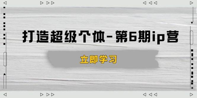 打造 超级个体-第6期ip营：商业认知,产品设计,成交演练,解决知识变现难题-阿灿说钱